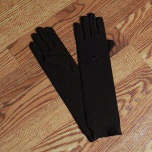 Unknown Brand Rose Embroidered Accent Gloves